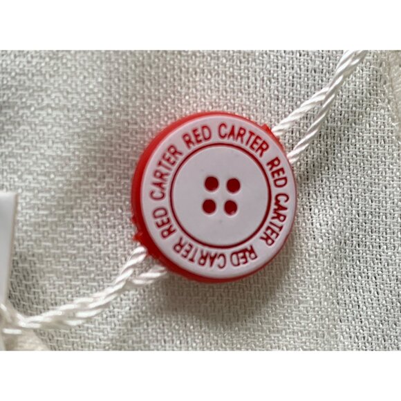 Red Carter Shay Safari Striped Button-Down Midi Shirt Dress Belt Pockets L 8742 - Picture 15 of 16